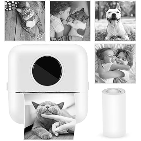 Yideng Mini Pocket Printer Wireless Bluetooth Thermal Printer Inkless Instant Printer with Thermal Paper Portable Printer for Photo Label Image Study Note Compatible with iOS & Android Smartphone Cover