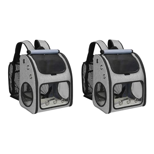 ペット用ポータブルバッグ 猫犬用 リュック 猫用ポータブルバックパック 拡張可能 ペットハウス ソフトサイド フリースパッド メッシュ窓 通気性 耐摩耗性 折りたたみ式 子猫・中型・大型猫・小型犬・うさぎ用 旅行・お出かけ・病院・車内・キャンプ・災害避難用
