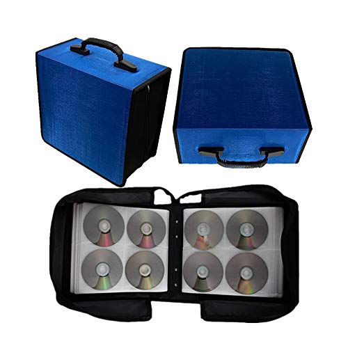 Penlonda Cd/Dvd Case Holder Organizer Wallet Sleeves Booklet Binder,Storage 400 Capacity Disc(Blue) #TOP5