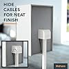 Mahara Floor Standing Speaker Mounts - Pair of Universal White Speaker Stands, Fits Most Branded Speakers, Height Adjustable with Cable Management #4