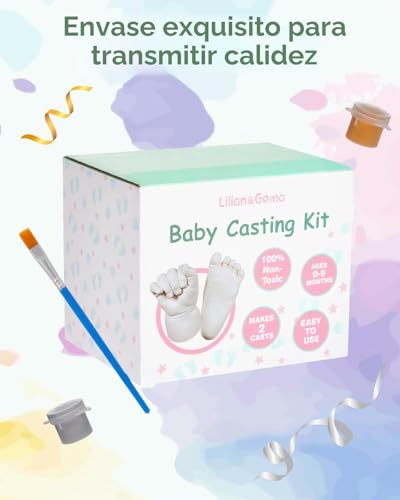 Miniatura 7 de Lilian Gema Kit De Fundición De Manos Y Pies Para Bebé, Kit De Molde De Mano De Recuerdo Para Recién Nacidos, Kit De Molde De Mano De Yeso Para Bebés De 0 A 6 Meses, Perfecto Para Primer Cumpleaños