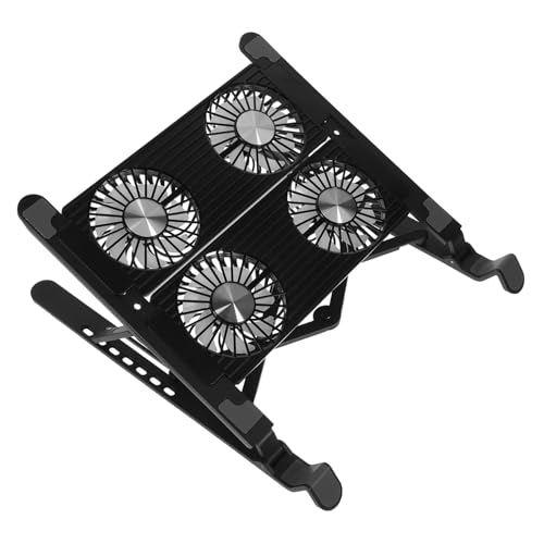 KICHOUSE 1 Set Adjustable Laptop Cooling Pad with Fans and Ergonomic Riser Stand