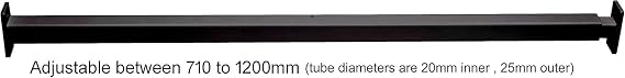 Window Security Bars (Square Single Black)