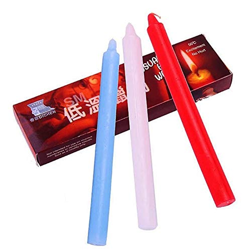 JIAHAO Lot de 3 bougies goutte à goutte à basse température pour jeu de cire