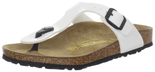 Image of Birkenstock Gizeh Birko-Flor Thong Sandal (Infant /Toddler /Little Kid),White Patent,30 M EU (12-12.5 M US Little Kid)