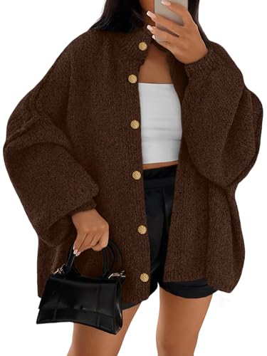 LILLUSORY Womens Oversized Chunky Cardigan Sweaters 2026 Fall Cozy Jacket