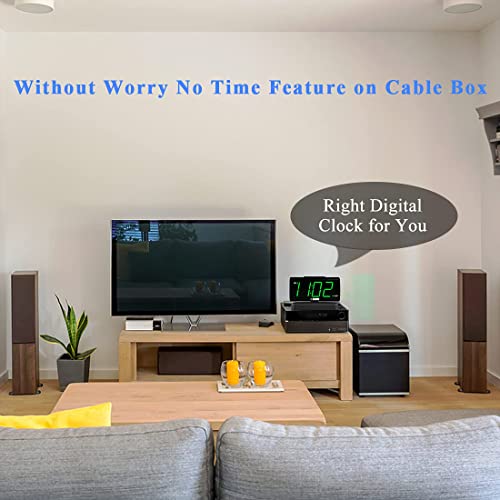 Alarm Clock Big Digits Wiht Swivel Base,2 Levels Alarm Sound,2-Level Brightness Digital Clock For Bedrooms,Easy To Read, Bedside Alarm Clock,12H Format, 9 Min Snooze,Outlet Powered, Battery Backup #TOP2
