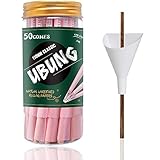 UBUNG 50 Stück King Size Rosa Konisch vorgedrehte Hülsen mit Filter Tips und 1 Einfülltrichter und 1 Joint Hülsen