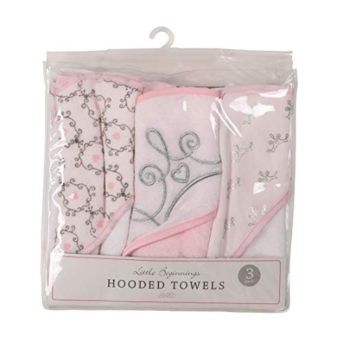 Buttons and Stitches 3 Piece Infant Hooded Towel in PVC Packaging, Crown