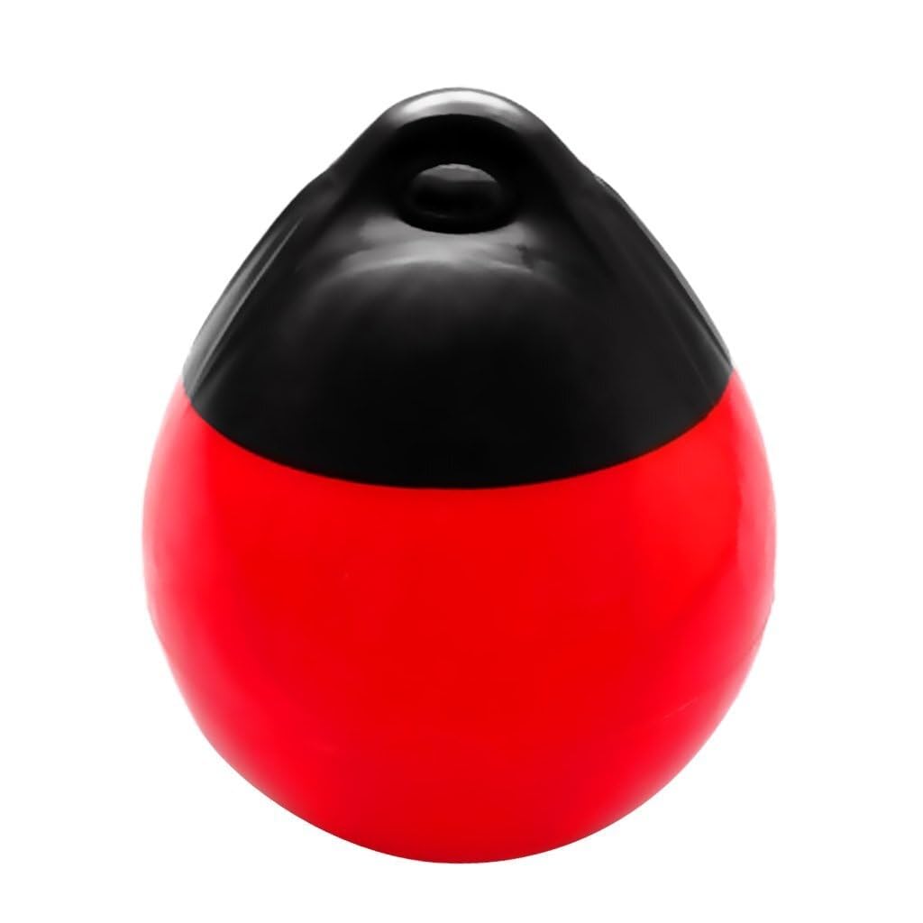 Boa di Segnalazione Boa di Ormeggio Boa di Sollevamento 15x20 Pollici Rosso | Dimensioni gonfiate 15 x 20 pollici. Colori rosso e nero per alta visibilità. Per segnalazione, ormeggio e