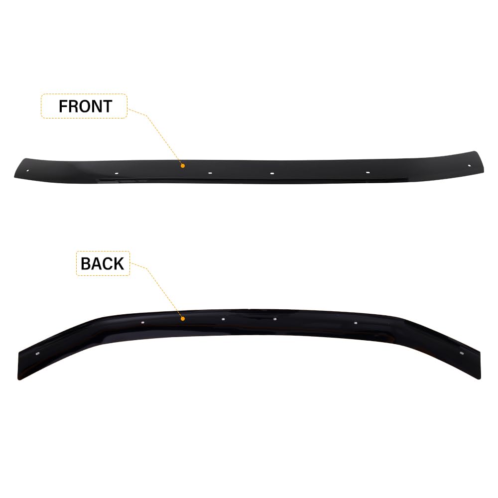 Protection de capot contre les chutes de pierres pour VW Amarok 2023-2026 V6, toutes les cabines, accessoire de pick-up, résistant aux UV, aux intempéries, en acrylique PMMA noir brillant