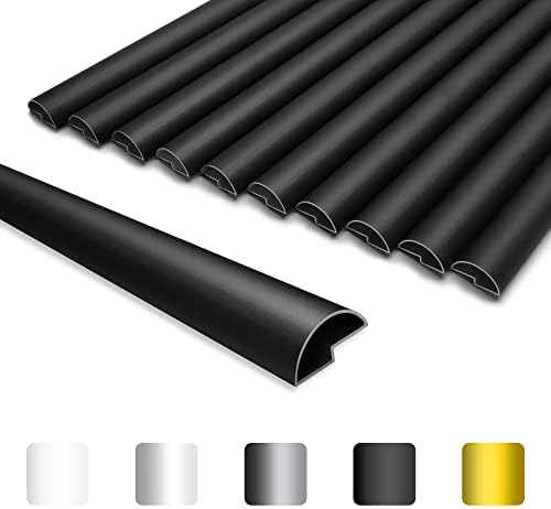 The Tiles Plaza Peel and Stick Tile Edge Trim for Backsplash Tile. 36 Inch Self Adhesive Aluminum Trim Molding Decorative Trim. 10-Pack, Matte Black