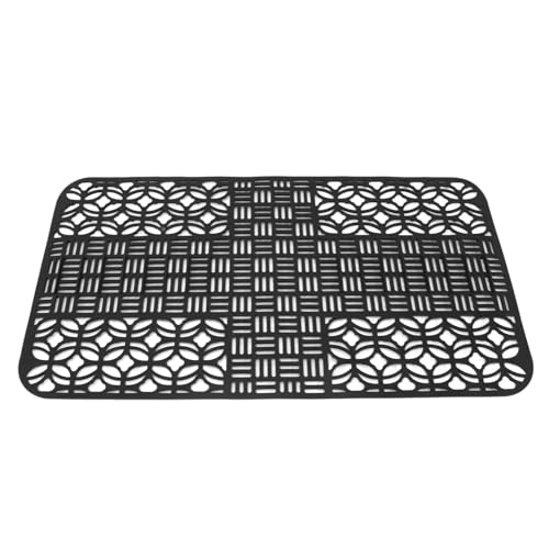 Tapis d'évier en silicone contre les rayures du comptoir de cuisine noir