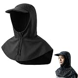 Hayaww Leichter Wasserdichter Regenponcho wasserdichte Schutzumhänge für Kopf Verstellbarer Kordelzug Regencape Regenschutz mit Tunnelzug Kapuze für Camping Wandern Fahrrad Angeln Reisen (A)