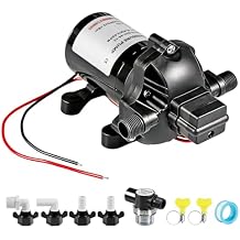 Jack Boss RV Water Pump, 12V 3.0 GPM Camper RV Water Pump, 45 PSI Self Priming Pump with Pressure Switch, On Demand Diaphragm, for RV Boat Sprinkler Agricultural and Garden Irrigation