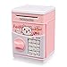 Yoego New Kids Cartoon Electronic Money Bank, Security Piggy Bank Mini ATM Password Coins Money Savings Box Toys Smart Voice & Music Prompt,Code Lock for Children/Toy Gifts Birthday Gift (Pink cat)