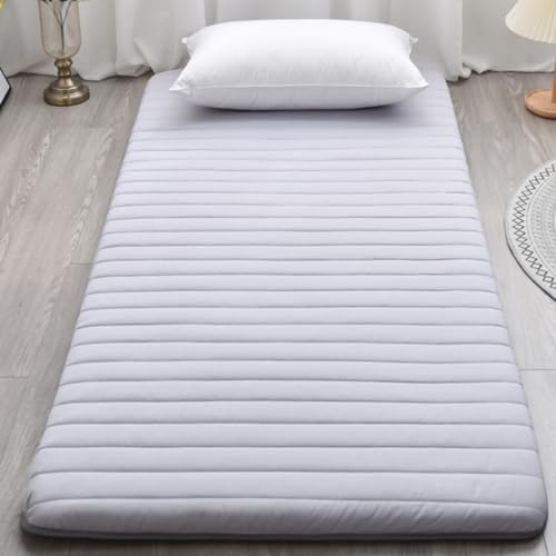 XDone Floor Mattress Single Thickened 5cm, Soft Futon Mattress Japanese Tatami Mat Portable Roll Up Mattress Folding Sleeping Bed Pad for Home Camping Couch (Grey,90x200cm)