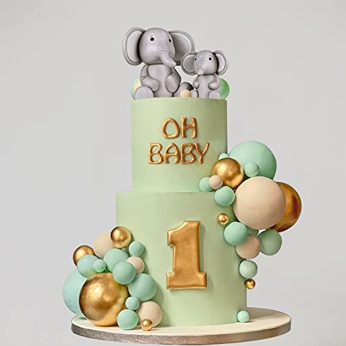 30 Pcs Elephant Cake Toppers Cute Baby Elephant Cake Decorations Mini Balls Cake Toppers For Elephant Theme Birthday Baby Shower Cake Decoration Supplies #TOP2