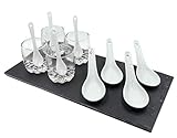 cuchara ceramica blanca ✅ COMPLETO: Juego compuesto por 13 piezas, entre salseras y cucharas de degustación.