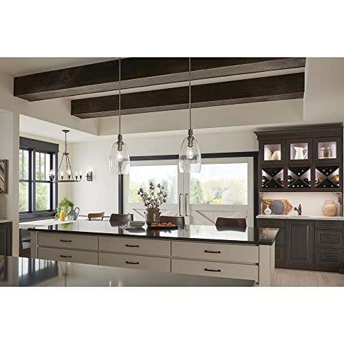 Bailey Street Home 147-BEL-2748626 1 Light Contemporary Pendant Light Fixture With Clear Seeded Glass, Classic Pewter thumb #2