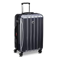 DELSEY Paris Helium Aero Hardside Expandable Luggage with Spinner Wheels, Titanium, Checked-Medium 25 Inch, Helium Aero Hardside Expandable Luggage with Spinner Wheels