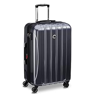 DELSEY Helium Aero Erweiterbarer Spinner Trolley, Titan, Checked-Medium 25 Inch, Helium Aero Hardside Erweiterbares Gepäck mit Spinner-Rädern