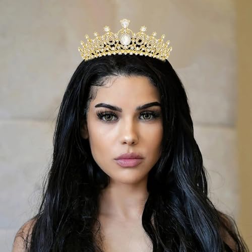 Shining Diva Fashion Crystal Tiara and Crown for Women Stylish Headband Crowns with Comb Tiaras for Girls Kids Queen Princess Wedding Bridal... - Image 2