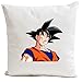 Housse DE Coussin Blanc Suedine Sublimation Coton , DBZ Son Goku , Made in France ,Marque O S I R I S