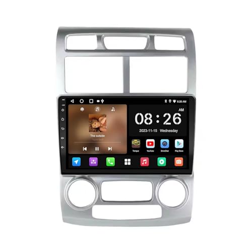 Navegador GPS Radio de Coche 2 DIN para KIA Sportage 2004-2007 con pantalla táctil y Bluetooth