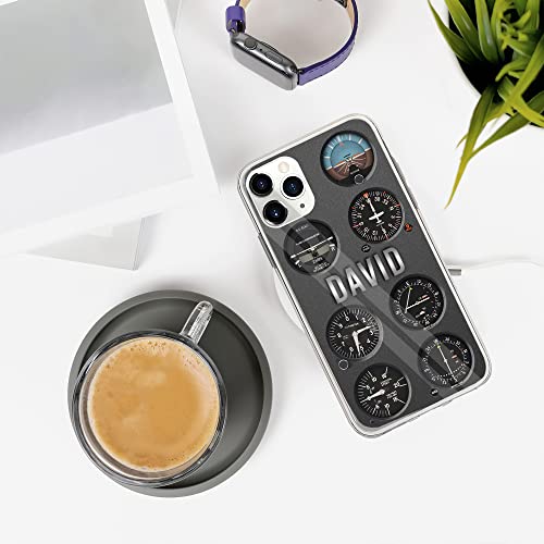 Casezily Personalized Pilot Gauges Phone Case Custom Name Aviator I'd Rather Be Flying Aviation Compatible With Iphone 14 13 12 11 X Xs Xr 8 Mini Pro Max Samsung Galaxy Note S9 S10 S20 S21 Ultra Plus #TOP4