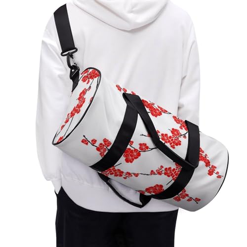 Sac de sport gym Fleur Rouge pour organiser facilement vos affaires de voyage et de camping - 6