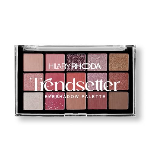 Image of Hilary Rhoda Trendsetter Eyeshadow Palette | Highly Pigmented Shades | Matte & Shimmer Finish | Long-Lasting | All Skin Types | Easily Blendable Eye Makeup Palette - 15g (Rule Breaker - Shade 01)