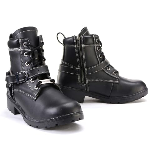 Image of Milwaukee Leather Women's Premium Leather Motorcycle Harness Boots Collection MBL - 9.5