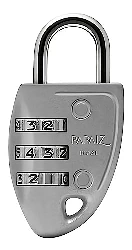 Cadeado de Segredo Com Senha Original Papaiz C23 Prata