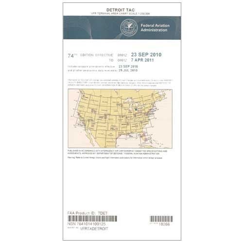 FAA Chart: VFR TAC Detroit TDET miniatura 1