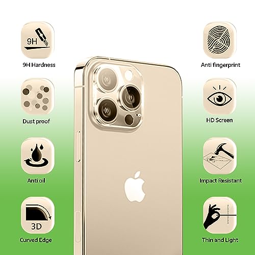 ZedGear Tempered Glass Camera Lens Protector For iPhone 13 Pro 6.1" & iPhone 13 Pro Max 6.7" Camera Lens Protection with Anti Scratch Ultra Clear 9H Hardness Glass For iPhone 13 Pro / 13 Pro Max 3 412HUpBmqBL