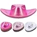HOMSFOU 12 Pcs Plastic Mini Western Cowboy Hats, Cowgirl Hat, Party Miniature Hat for Dollhouse Decoration