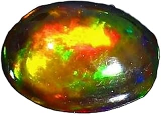 1 pieza de ópalo negro australiano natural de 10 x 8 mm, forma ovalada, corte cabujón, piedra preciosa suelta para hacer joyas. | OW_00190, 10x8mm, Gema, Ópalo negro australiano