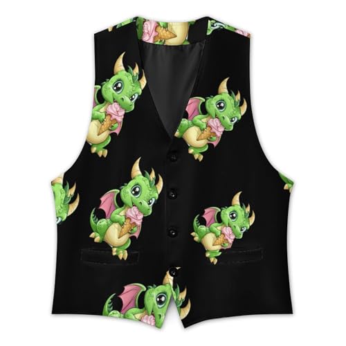 Dragon Mens Slim Fit Suit Vest Dress Waistcoat Casual Business Vest3