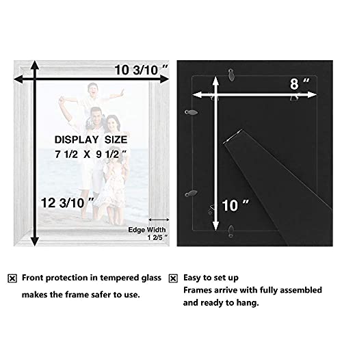 Lavie Home 8X10 Picture Frames (1 Pack, Distressed White) Rustic Photo Frame Set With Tempered Glass For Wall Mount & Table Top Display #TOP2
