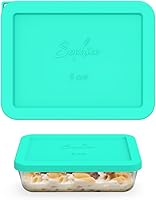Vista 8 de Sophico Tapa de almacenamiento rectangular de silicona para 6 tazas de repuesto para cuencos de vidrio Pyrex 7211-PC, recipiente no incluido (MIX)