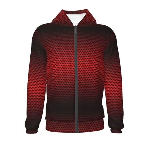 Red Mushrooms, Hand Painted Mushrooms Kid Hoodies Boys Zip Up Sweatshirts Girls Pullover with Pocket2