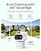 eufy Wired Cam C31, 360° Coverage with Pan and Tilt, Indoor and Outdoor, Dual Antenna, Color Night Vision, Local Storage, No Monthly Fee, AI Human/Vehicle/Pet/Cry Detection, 24/7 Continuous Recording