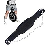 ディプスベルト ディッピングベルト ステンレス鋼チェン付き トレーニングベルト 筋トレ 自重トレーニング 耐久性 付け心地が良い チェーンの長さ調節できる 高い安全性 丈夫で使いやすい(ブラック)