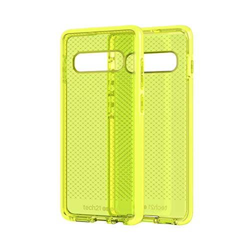 Coque antichoc Samsung S10+ tech21 Evo Check jaune anti-chute