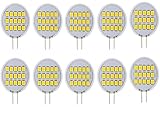 CBconcept UL Listed, SidePin G4 LED Light Bulb, 10 Pack, 1.8 Watt, Dimmable,220 Lumen, Warm White...