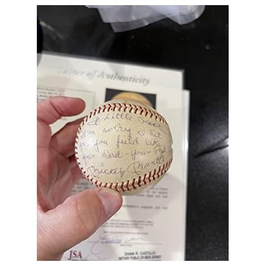 Mickey Mantle Inscribed Signed Ball To MVP Yankees son JSA letter 1/1 Legend - Autographed Baseballs