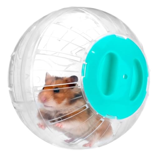 QWORK® Bola Hámster 14,5 cm, Pelota Hamster Interactivo con Tapa de Bloqueo, para Hámsteres Enanos, Ratones y Jerbos