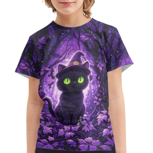 Image of Xhuibop Kids Tshirts Girls Boys 3-16 Years Summer Clothes for Teens Loose Fitting Tops