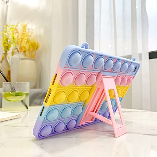 XZC Push Pop Case for iPad 11 inch(A16) Case 2025/iPad 10th Generation 10.9 Inch 2022 Silicone Shockproof Tablet Cover with Fold Kickstand and Lanyard (iPad 10th Generation 10.9 Inch 2022) - Image 3